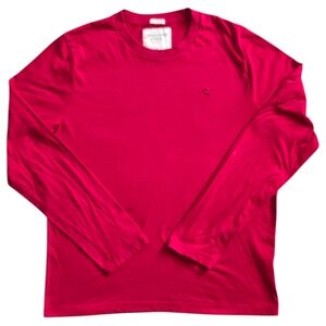 Abercrombie & Fitch XL Red Muscle Fit Long Sleeve Tee Shirt